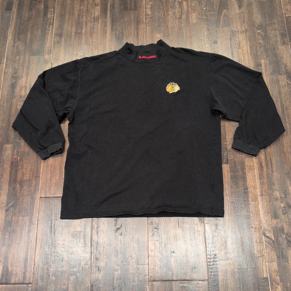 Vintage Starter Chicago Blackhawks Long Sleeve Shirt Mens XL NHL Hockey 90s